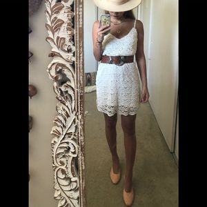 Zara scallop shell lace dress M